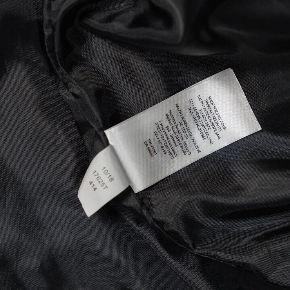 Ralph Lauren Black Silver Windbreaker Light Jacket Hoodie Womens Size M - Picture 12 of 15